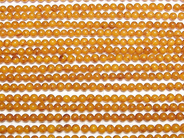 [Video] Presto Amber Round 4.5mm 1strand beads (aprx.15inch/38cm)