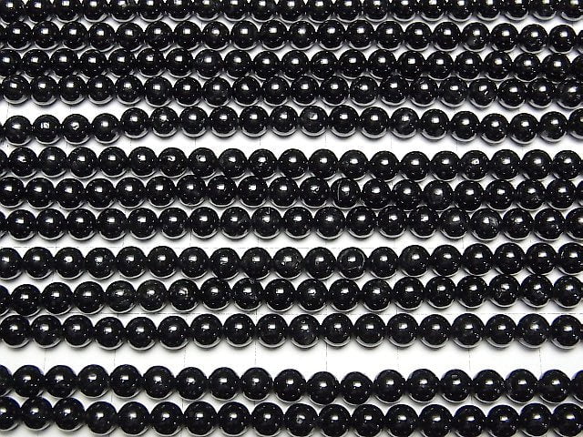 [Video]Black Tourmaline AA++ Round 4.5mm 1strand beads (aprx.15inch/37cm)