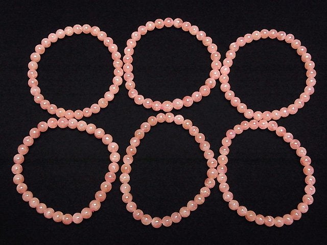 [Video] Argentina Rhodochrosite AAA- Round 6mm Bracelet