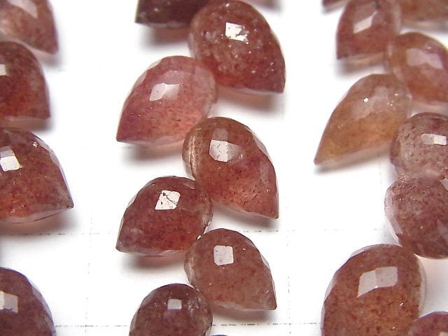 [Video]High Quality Pink Epidote AA++ Flower Bud Faceted Briolette [Dark color ] 1strand beads (aprx.6inch/14cm)