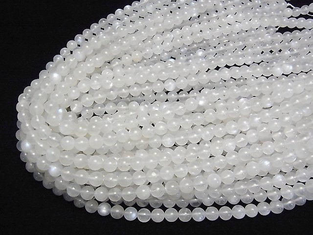 [Video] Royal Blue Moonstone AA Round 6mm 1strand beads (aprx.15inch/36cm)