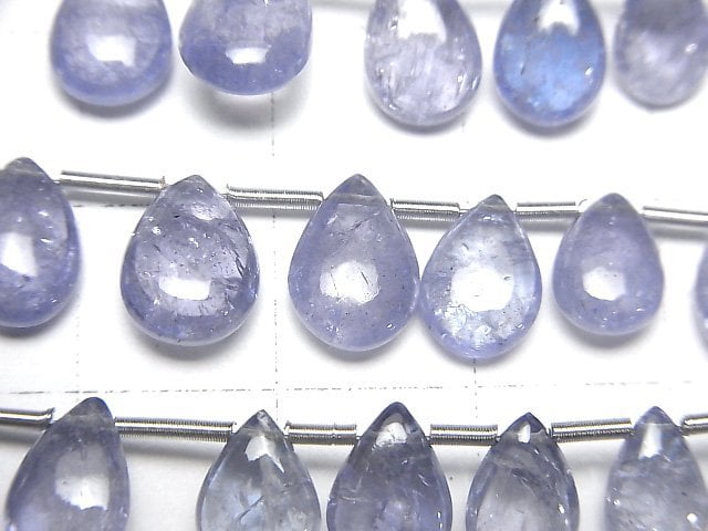 [Video]High Quality Tanzanite AA++ Pear shape (Smooth) half or 1strand beads (aprx.6inch/16cm)