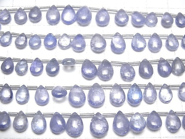 [Video]High Quality Tanzanite AA++ Pear shape (Smooth) half or 1strand beads (aprx.6inch/16cm)