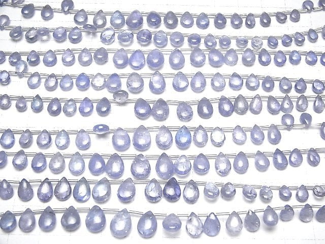 [Video]High Quality Tanzanite AA++ Pear shape (Smooth) half or 1strand beads (aprx.6inch/16cm)