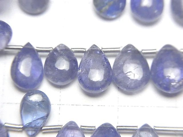 [Video]High Quality Tanzanite AA++ Pear shape (Smooth) [Dark color] half or 1strand beads (aprx.6inch/16cm)