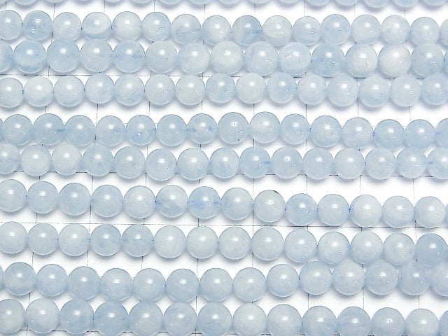 [Video]Madagascar Aquamarine AA+ Round 6.5mm 1strand beads (aprx.15inch/37cm)