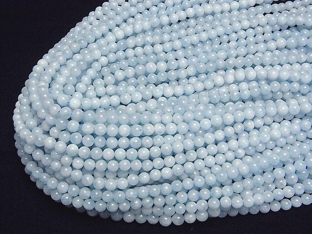 [Video]Madagascar Aquamarine AA+ Round 6.5mm 1strand beads (aprx.15inch/37cm)