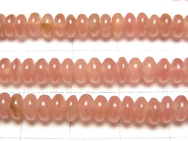 [Video] Peru Rhodochrosite AAA- Rondelle 5x5x3mm half or 1strand beads (aprx.15inch/36cm)