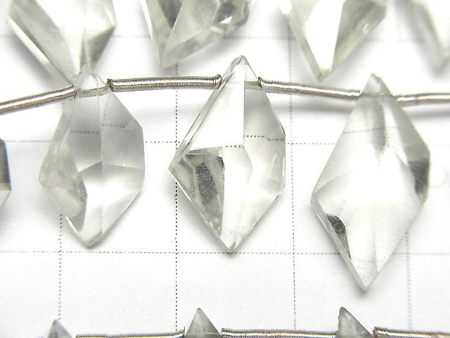 [Video]High Quality Green Amethyst AAA- Spindle Cut 1strand (Approx 9pcs )