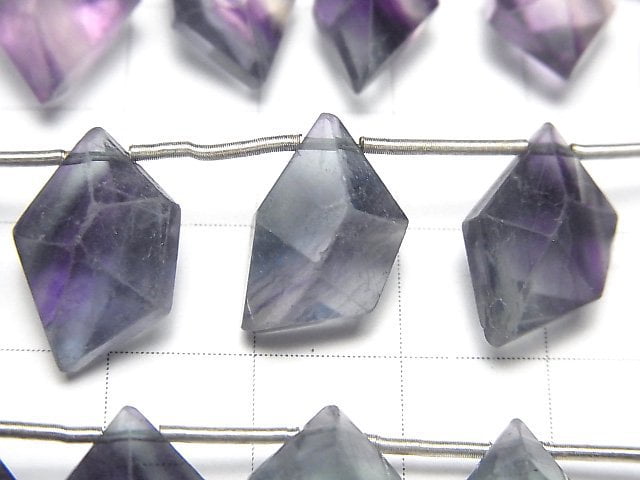 [Video]High Quality Multi-color Fluorite AAA- Spindle cut 1strand (Approx 13pcs )
