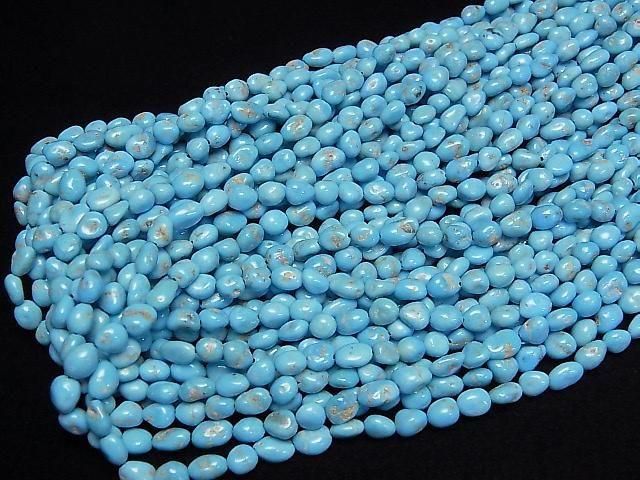[Video] Arizona Sleeping Beauty Turquoise AAA - Small Size Nugget [S Size] half or 1-strand beads (approx. 17 inches/43 cm)