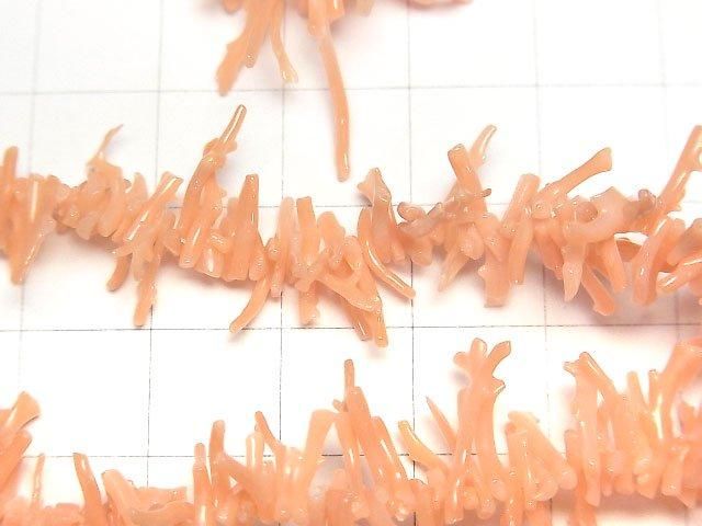 [Video] Midway Coral, Pink Orange Coral AA++ Branch Sticks (Chips) half or 1 strand beads (approx. 21 inches/53 cm)