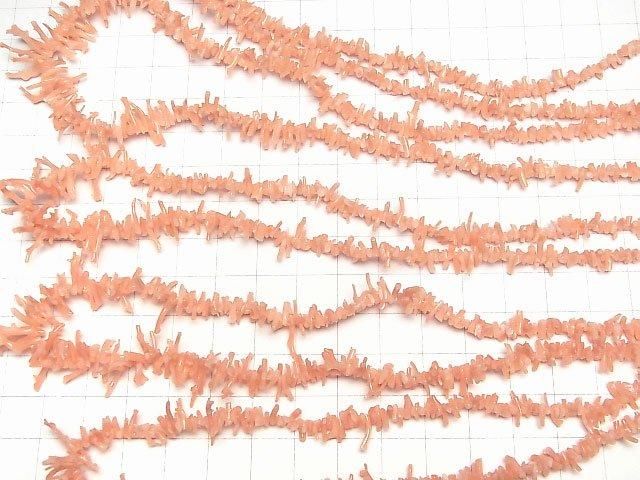 [Video] Midway Coral, Pink Orange Coral AA++ Branch Sticks (Chips) half or 1 strand beads (approx. 21 inches/53 cm)
