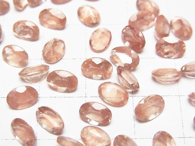 [Video]High Quality Oregon Sunstone AAAA Loose stone Oval Faceted 7x5mm 1pc