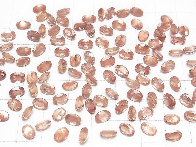 [Video]High Quality Oregon Sunstone AAAA Loose stone Oval Faceted 7x5mm 1pc