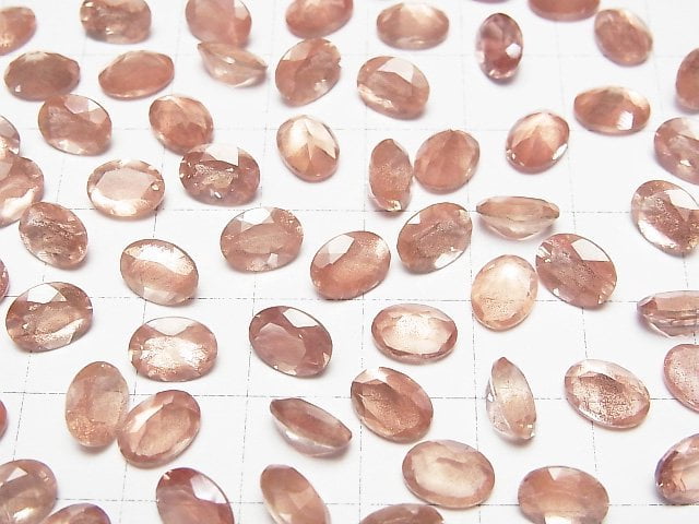 [Video]High Quality Oregon Sunstone AAAA Loose stone Oval Faceted 8x6mm 1pc