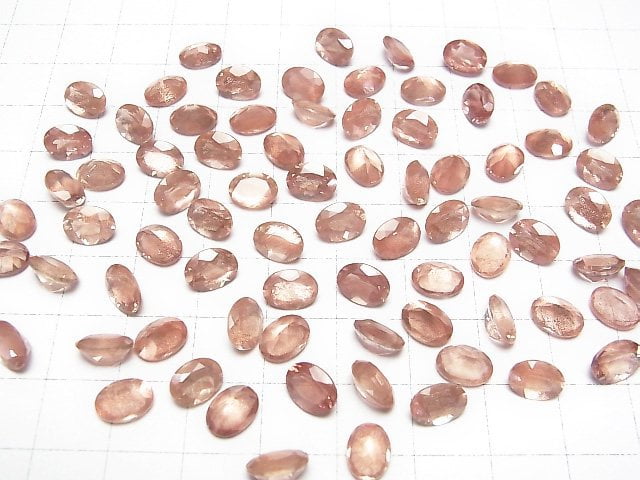 [Video]High Quality Oregon Sunstone AAAA Loose stone Oval Faceted 8x6mm 1pc