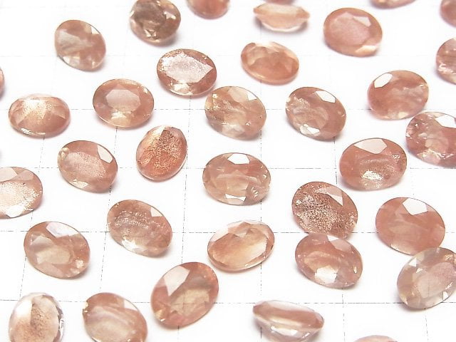 [Video]High Quality Oregon Sunstone AAAA Loose stone Oval Faceted 9x7mm 1pc