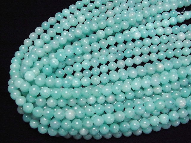 [Video] Mozambique Amazonite AA++ Round 8mm 1strand beads (aprx.15inch/37cm)