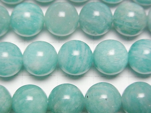 [Video] Mozambique Amazonite AA++ Round 10mm 1strand beads (aprx.15inch/37cm)