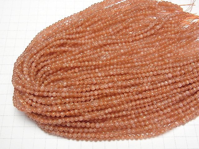 [Video] Sunstone AAA- Round 4mm 1strand beads (aprx.15inch/37cm)