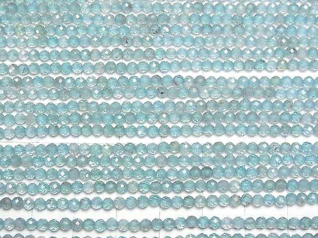 [Video]High Quality! Apatite AA Faceted Round 3mm 1strand beads (aprx.15inch/37cm)