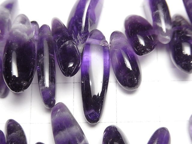 [Video]Amethyst AA++ Nugget Top Side Drilled Hole 1strand beads (aprx.14inch/34cm)