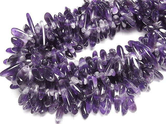 [Video]Amethyst AA++ Nugget Top Side Drilled Hole 1strand beads (aprx.14inch/34cm)