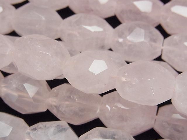 [Video]Rose Quartz AA+ Faceted Nugget half or 1strand beads (aprx.15inch/38cm)
