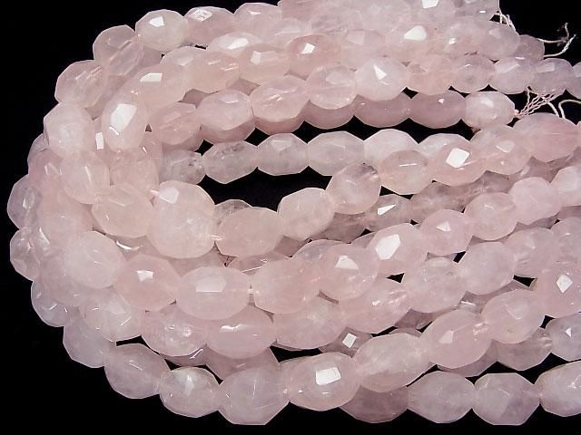 [Video]Rose Quartz AA+ Faceted Nugget half or 1strand beads (aprx.15inch/38cm)