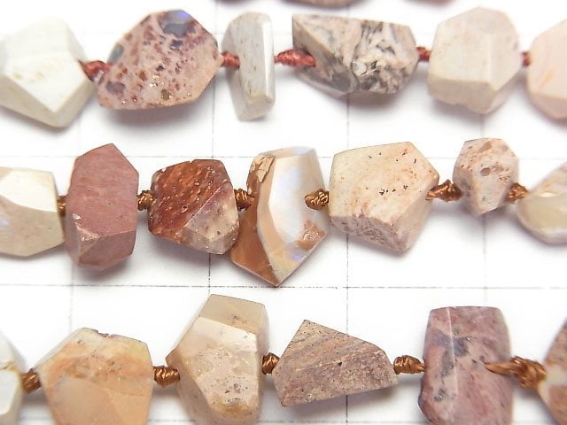 [Video]Mexico Cantera Opal Faceted Nugget half or 1strand beads (aprx.16inch/40cm)