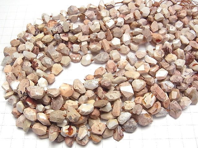 [Video] Mexico Cantera Opal Faceted Nugget half or 1strand beads (aprx.15inch/38cm)