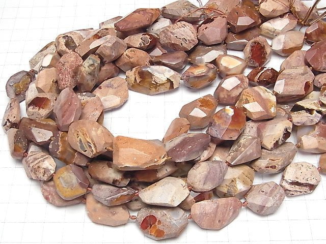 [Video] Mexico Cantera Opal Faceted Nugget half or 1strand beads (aprx.15inch/37cm)