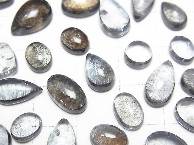 [Video]High Quality Moss Aquamarine AAA Mix Shape Cabochon 5pcs