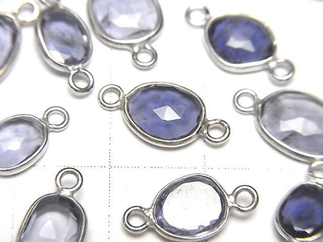 [Video] High Quality Iolite AAA- Bezel Setting Freeform Rose Cut [Both Side ] Silver925 4pcs