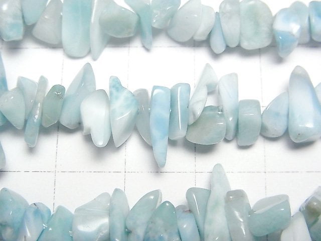 [Video]Larimar Pectolite AA++ Chips (Small Nugget) 1strand beads (aprx.15inch/38cm)