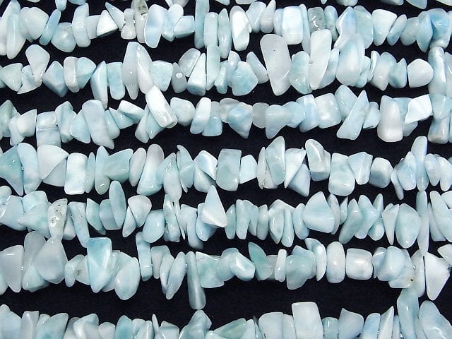 [Video]Larimar Pectolite AA++ Chips (Small Nugget) 1strand beads (aprx.15inch/38cm)