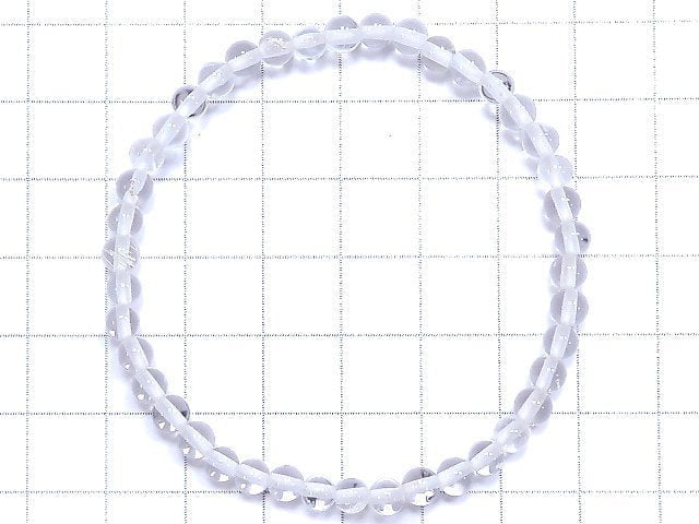 [Video] [One of a kind] [Certificate of identification included] High Quality Petalite AAA Round 4.5mm Bracelet NO.5