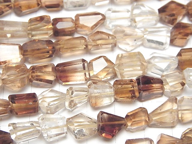 [Video]High Quality Brown Topaz AA++ Faceted Nugget half or 1strand beads (aprx.12inch/30cm)