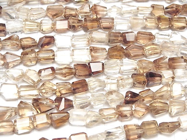 [Video]High Quality Brown Topaz AA++ Faceted Nugget half or 1strand beads (aprx.12inch/30cm)