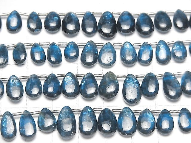 [Video] Indigo Blue Kyanite AA++ Pear shape (Smooth) half or 1strand beads (aprx.7inch/18cm)