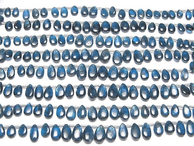 [Video] Indigo Blue Kyanite AA++ Pear shape (Smooth) half or 1strand beads (aprx.7inch/18cm)