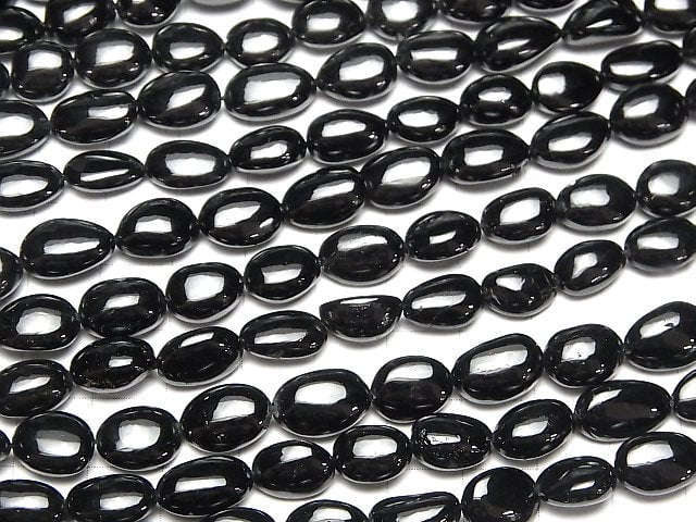 [Video] Black Spinel AAA- Nugget half or 1strand beads (aprx.17inch/42cm)