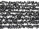 [Video]High Quality Black Spinel AAA- Pear shape Faceted Briolette half or 1strand beads (aprx.6inch/16cm)