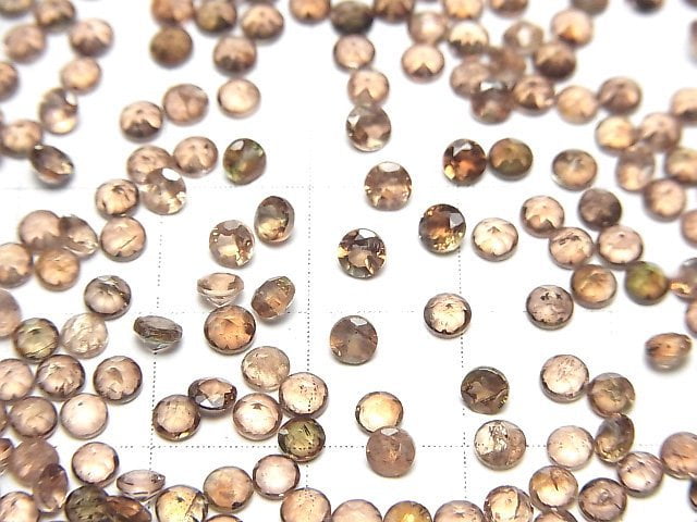 [Video]High Quality Andalusite AAA Loose stone Round Faceted 3x3mm 10pcs