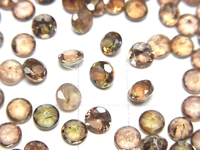 [Video]High Quality Andalusite AAA Loose stone Round Faceted 5x5mm 3pcs