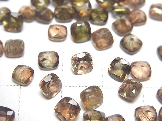 [Video]High Quality Andalusite AAA Loose stone Square Faceted 5x5mm 3pcs