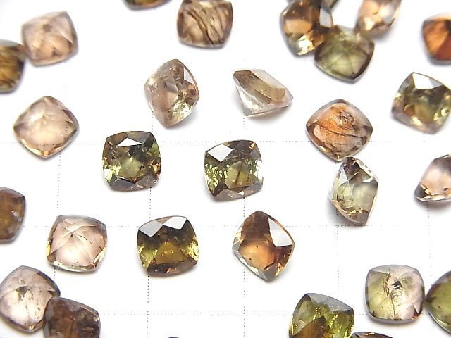 [Video]High Quality Andalusite AAA Loose stone Square Faceted 6x6mm 2pcs