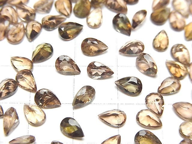 [Video]High Quality Andalusite AAA Loose stone Pear shape Faceted 6x4mm 5pcs