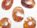 [Video] Red Hematite Quartz Oval Cabochon 30x22mm 1pc